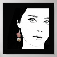 Fille ironique photo de visage de mode fine art
