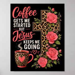 Affiche Fille Jésus Café Femmes Foi Chrétienne Croyante