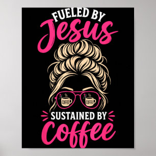 Affiche Fille Jésus Café Femmes Foi Chrétienne Croyante