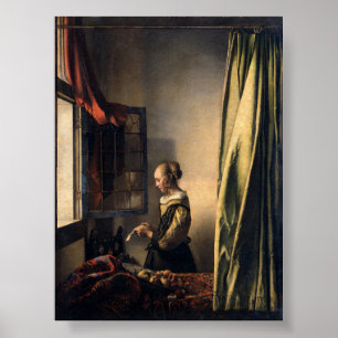 Affiche Fille lisant une lettre — Vermeer