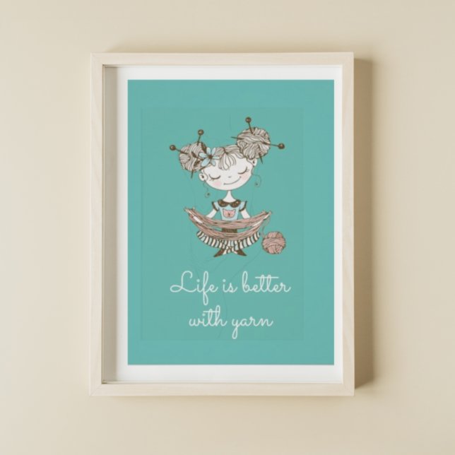 Affiche Fille Louveuse de Fils Whimsical (Créateur téléchargé)