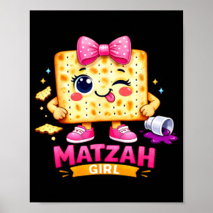 Affiche Fille Matzah Afikoman Joyeuse ver Coquette