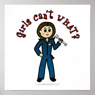 Affiche Fille mécanique légère