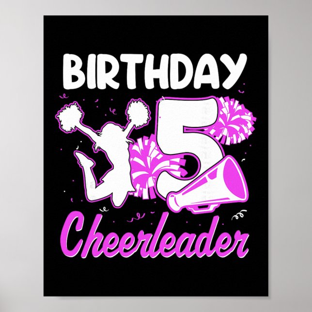 Affiche Fille meneuse de claque 5 ans anniversaire 5 ans (Devant)