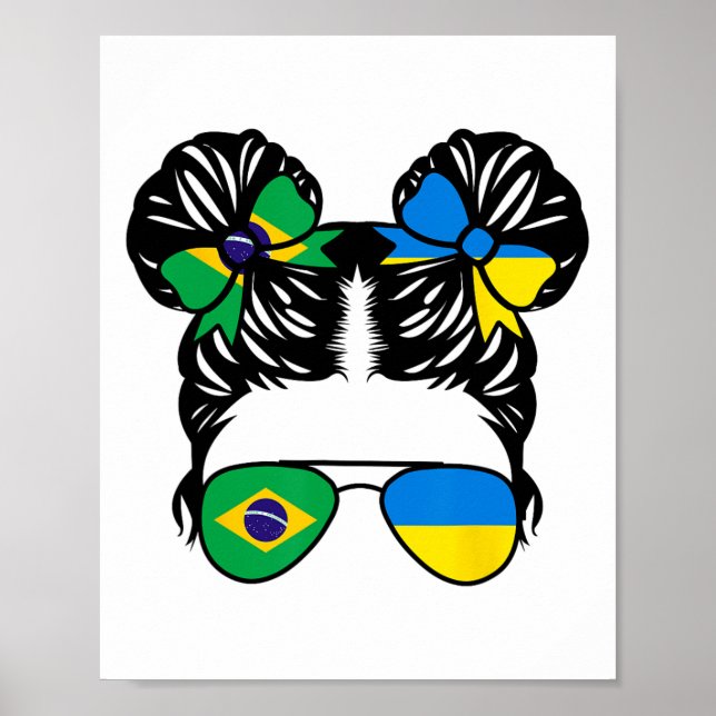 Affiche Fille moitié brésilienne moitié ukrainienne Brésil (Devant)