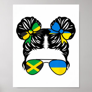 Affiche Fille moitié jamaïcaine moitié ukrainienne Jamaïqu