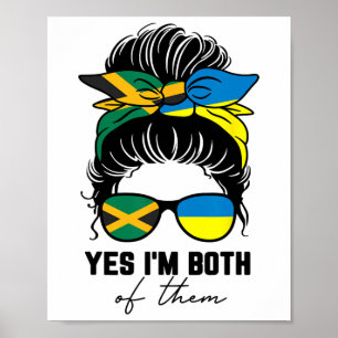 Affiche Fille moitié jamaïcaine moitié ukrainienne Jamaïqu