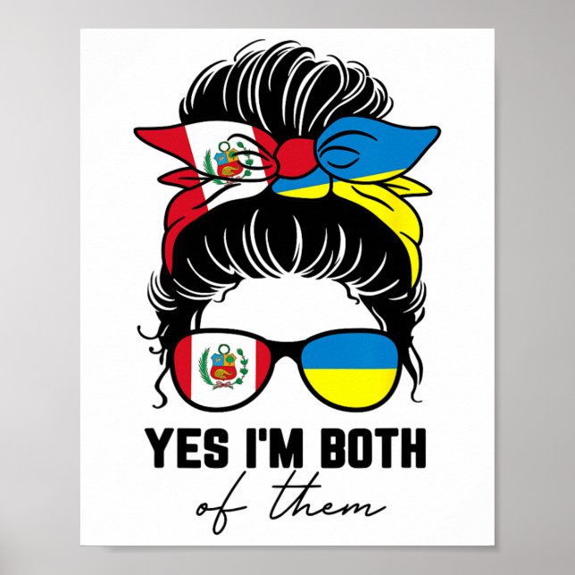 Affiche Fille moitié péruvienne moitié ukrainienne Pérou U (Devant)