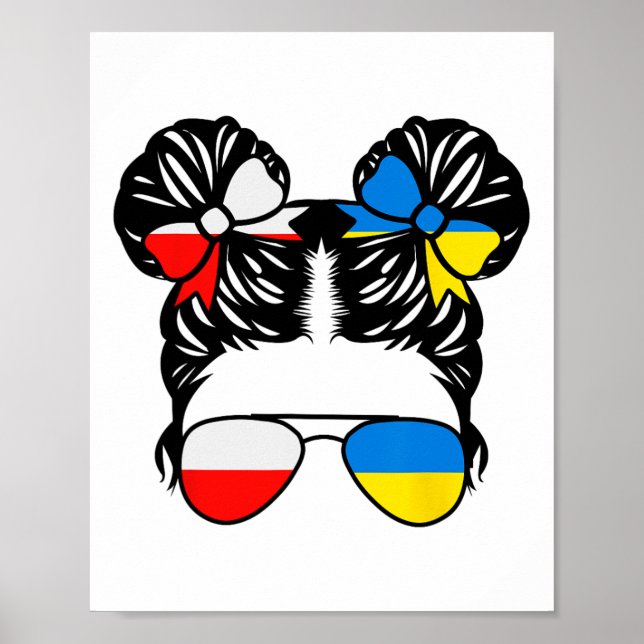 Affiche Fille moitié polonaise moitié ukrainienne Pologne  (Devant)