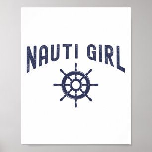 Affiche Fille Nauti Dessin De Bateau Drôle Pour Femmes
