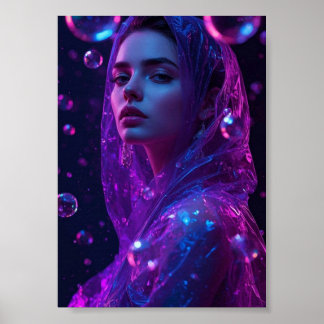 Affiche Fille Néon 💜