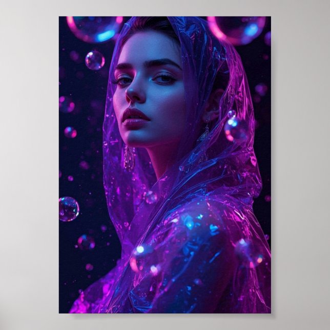 Affiche Fille Néon 💜 (Devant)
