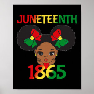 Affiche Fille noire 1865 Enfants Jeunes Fête