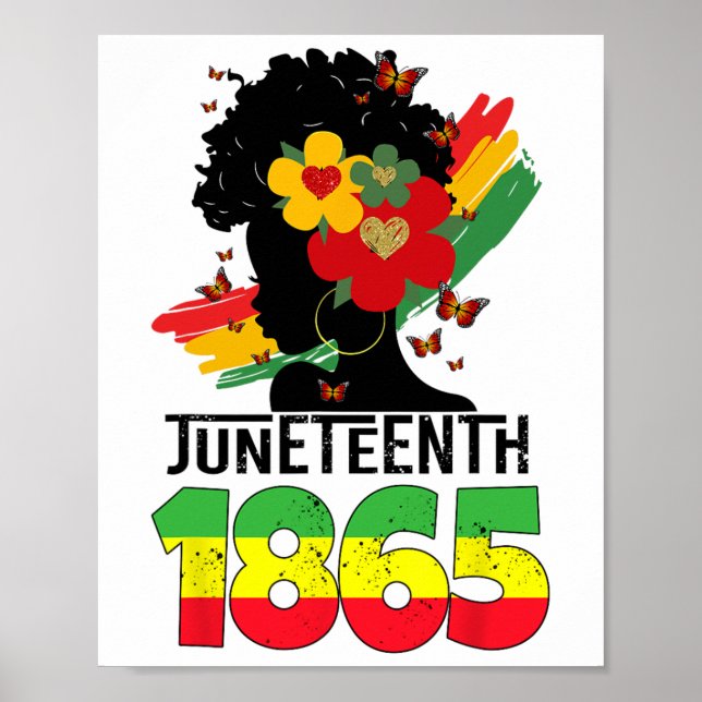 Affiche Fille noire 1865 Enfants Jeunes Fête (Devant)