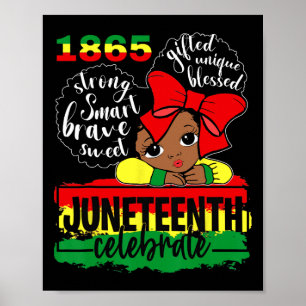 Affiche Fille noire 1865 Fête l'indépendance D