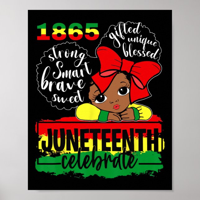 Affiche Fille noire 1865 Fête l'indépendance D (Devant)