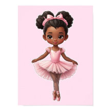 Fille noire Ballerina Rose Ballet