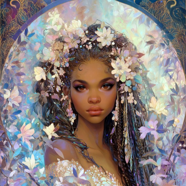 Affiche Fille noire Reine noire Art Fantastique Déesse (Créateur téléchargé)