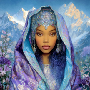Affiche Fille Noire Reine Noire Art Fantastique Déesse