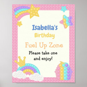 Affiche Fille Pop It Fidget Anniversaire