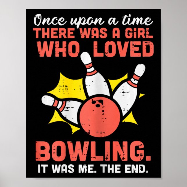 Affiche Fille qui aimait le bowling Quilles Femmes Filles  (Devant)