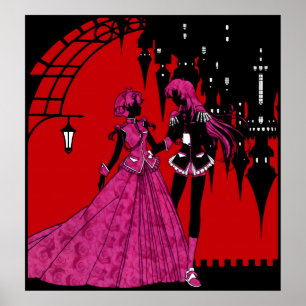 Affiche Fille révolutionnaire Utena   Anthy & Utena