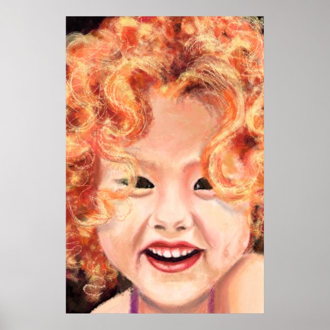 Affiche Fille Rousse - Peinture Originale (Devant)