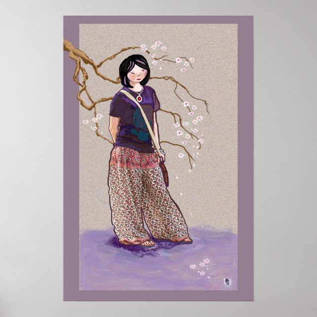 Affiche Fille Sakura version 3 (Devant)