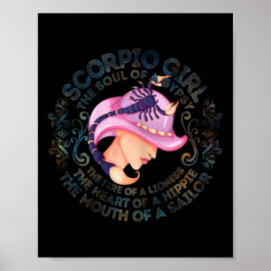 Affiche Fille Scorpion Femme L'âme D'une Gitane Anniversai