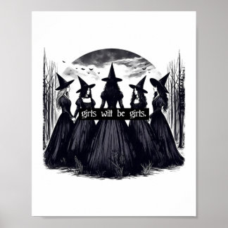Affiche Fille Sera Filles Sorcière Halloween Drôle Witchy