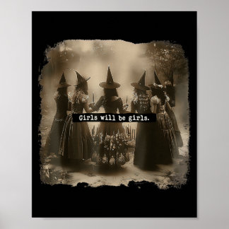 Affiche Fille sera sorcière pour Halloween