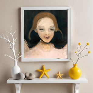 Affiche Fille souriante, Helene Schjerfbeck