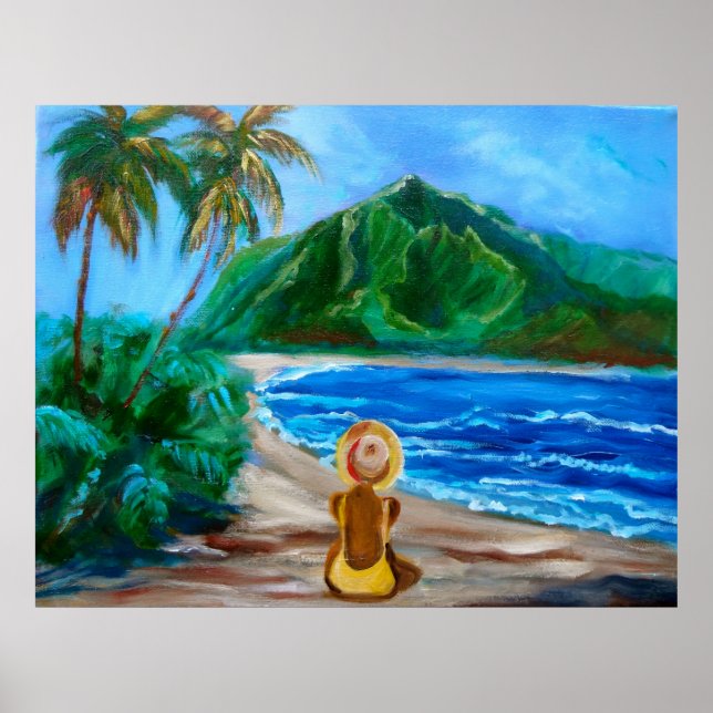 Affiche Fille sur la plage (Devant)