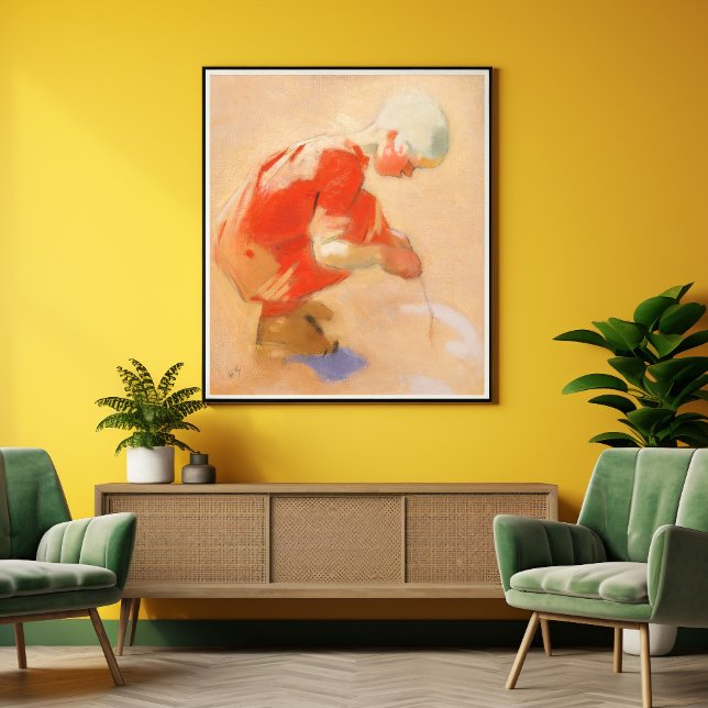 Affiche Fille sur le sable, Helene Schjerfbeck (Créateur téléchargé)