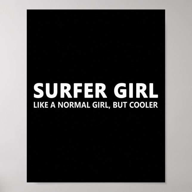Affiche Fille surfeuse Fille surfeuse Drôle Fille de surf  (Devant)