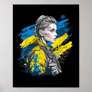 Affiche Fille ukrainienne - Force face à l'opposition
