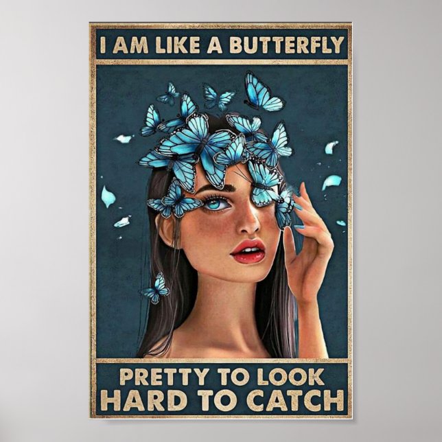 Affiche fille vintage (Devant)