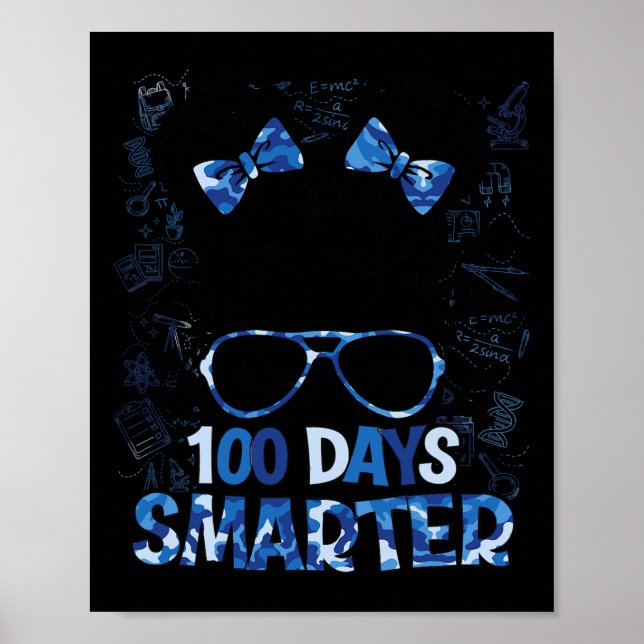 Affiche Filles 100 Jours Smarter Messy Bun Cheveux 100e Jo (Devant)