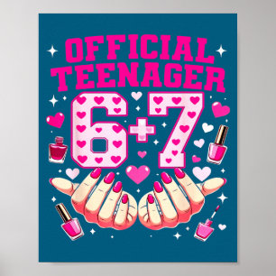 Affiche Filles adolescentes de année mignonnes Ongles