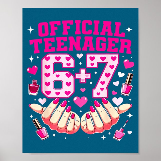 Affiche Filles adolescentes de année mignonnes Ongles (Devant)