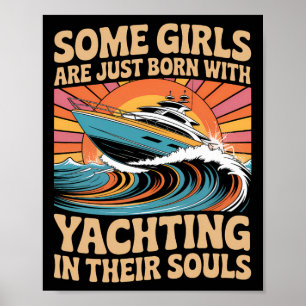 Affiche Filles aux âmes de yachting Croisière de fête de l
