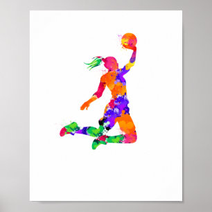 Affiche Filles Basketball Pour Ventilateur De Basketball E