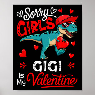 Affiche Filles Blague Drôle Gigi Est Ma Saint-Valentin T-r