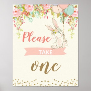 Affiche Filles Bunny Favor Signal 8x10 pouces