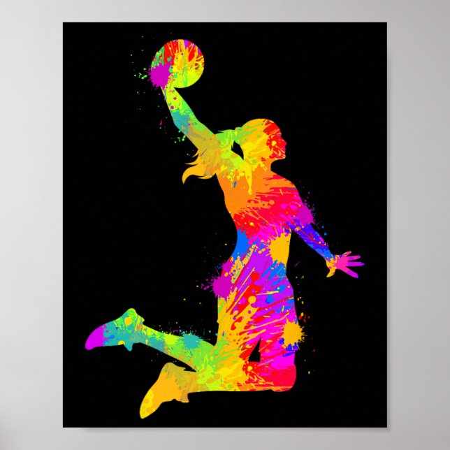 Affiche Filles de basket-ball (Devant)