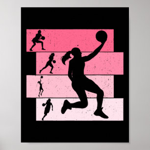 Affiche Filles de basket-ball Femmes Enfants