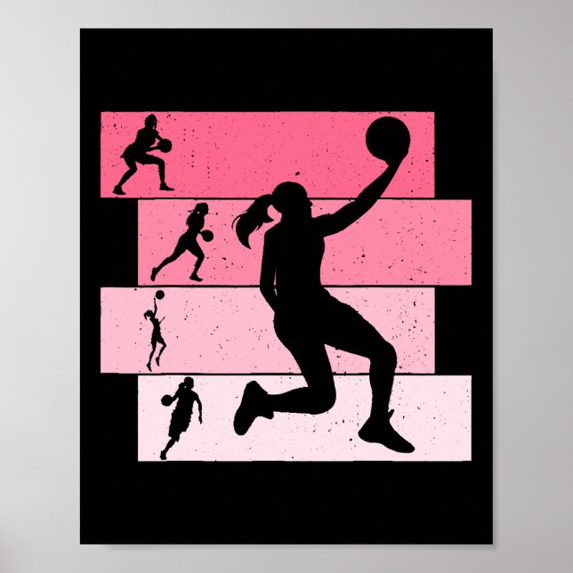 Affiche Filles de basket-ball Femmes Enfants (Devant)