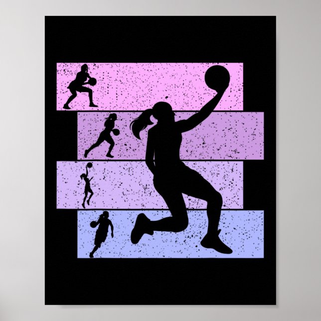 Affiche Filles de basket-ball Femmes Enfants 1 (Devant)