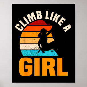 Affiche Filles de Bouldering Rétro Grimpeur Vintage Boulde
