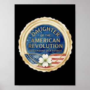 Affiche Filles de la Révolution américaine patriote USA